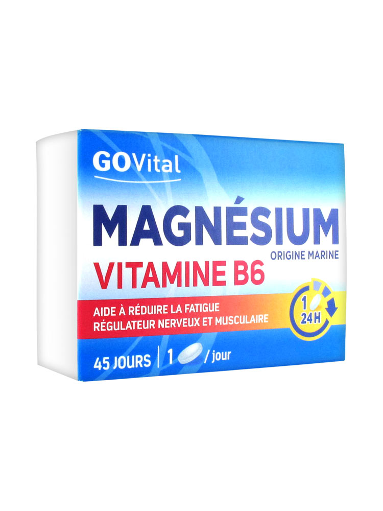 GOVITAL MAGNESIUM MARIN/VIT B6 BOITE DE 45